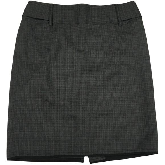 Elie Tahari Pencil Skirt Virgin Wool Blend Mini Gray Career Wear Women's 6 Work - Picture 1 of 9